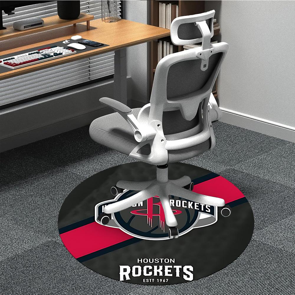 

1pc Rockets Houston Office Round Area Rug, Indoor Mat Suitable For Office,Bedroom Living Room Home Decor, Room Deco a0926209 80cm by 80cm