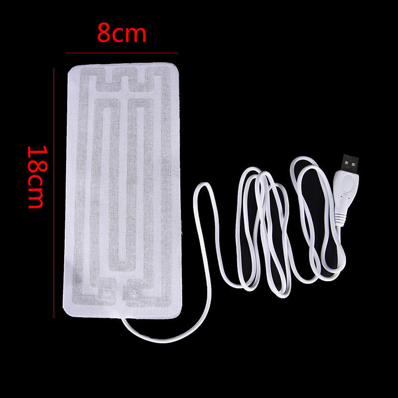 USB Charged Warm Paste Pads Waterproof Fiber Carbon Heating Pad Safe Portable Heating Warmer Pad for Vest Jacket Cloth Supplies