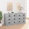 Exclusive House - 2-piece Concrete Grey Engineered Wood Buffets
