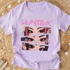 Popular Cartoon Print Women T-Shirt Cartoon Design Casual Harajuku Style T-shirts Girls Round Neck Short Sleeved Top Fans Gifts