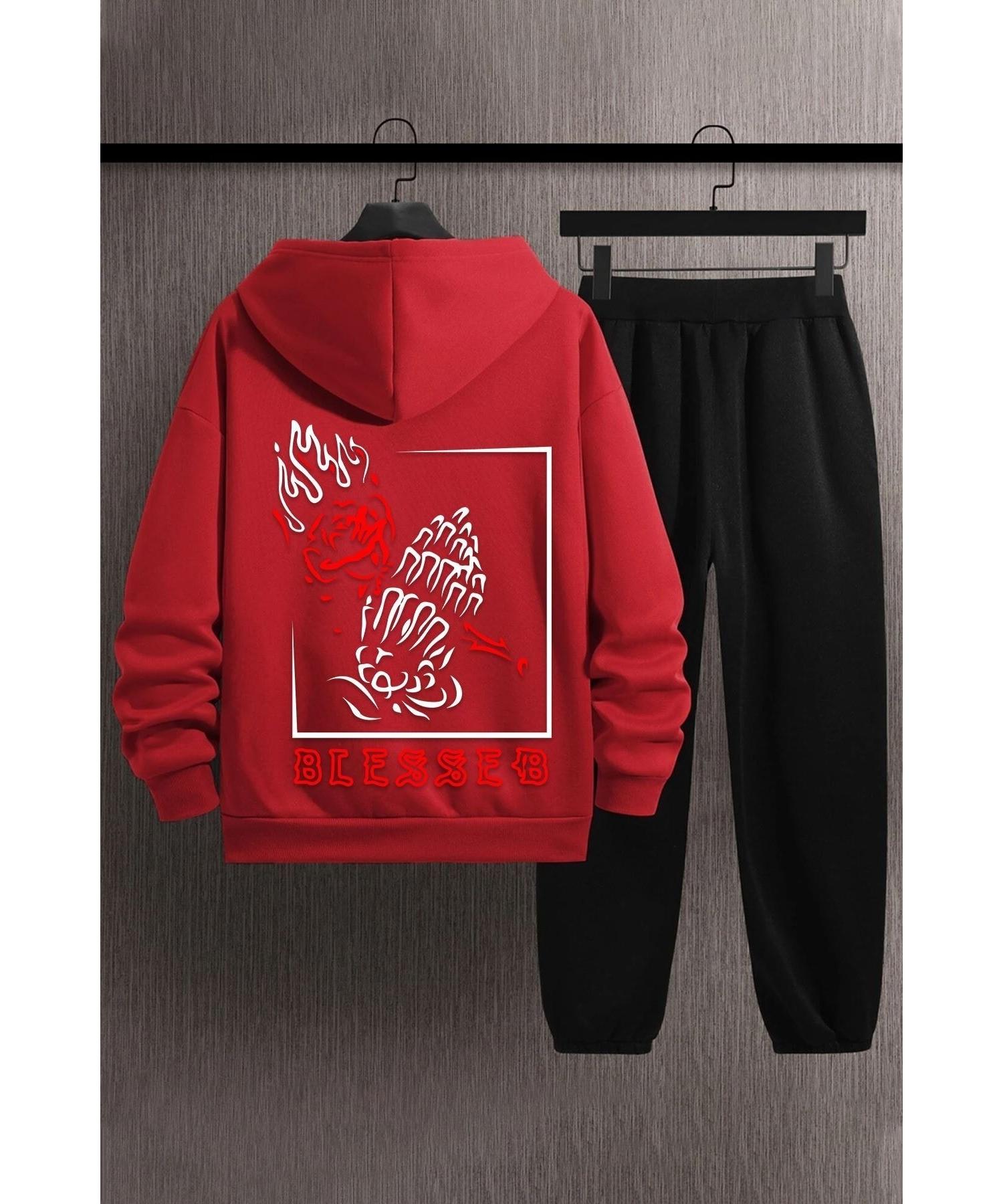 

Спортивный костюм унисекс специального дизайна с принтом Blesseb сверху и снизу