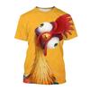 Fashion 3D Printed Cartoon Chicken Pattern T-shirts Street Funny Anime Top Casual Design Short Sleeved Men's and  Women's Unisex T-shirts