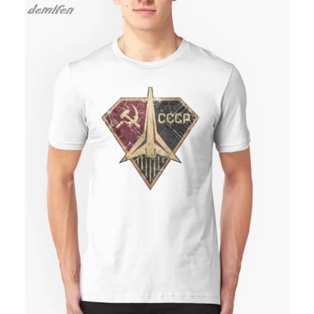 Russia CCCP Yuri Gagarin T-Shirt USSR Summer Cotton Short Sleeve O-Neck Men's T Shirt Family Soviet Cosmonaut 1961 T-shirt S-3XL