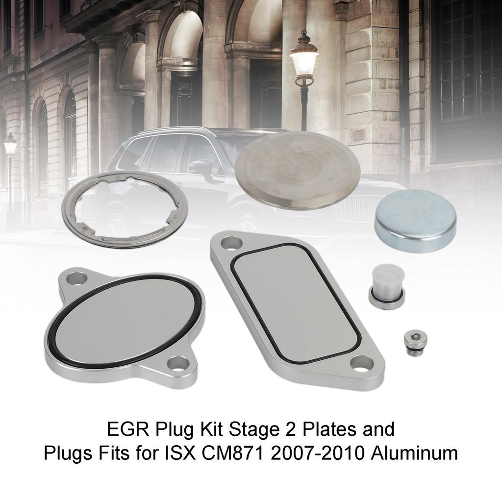 EGR Plug Kit Stage 2 Plates and Plugs Fits for ISX CM871 2007-2010 Aluminum