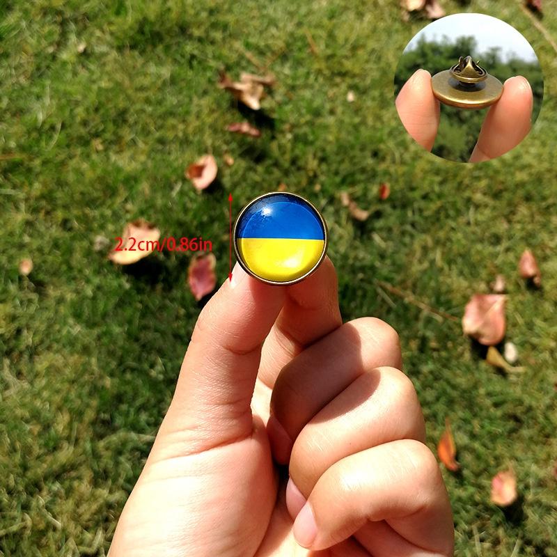 Stilvolle Ukraine Flagge Anstecknadel Brosche für Rucksäcke und Schultaschen