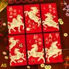 6Pcs/Set Chinese  Year Money Envelope Horse Year Red Envelope Red Pocket Spring Festival Envelope