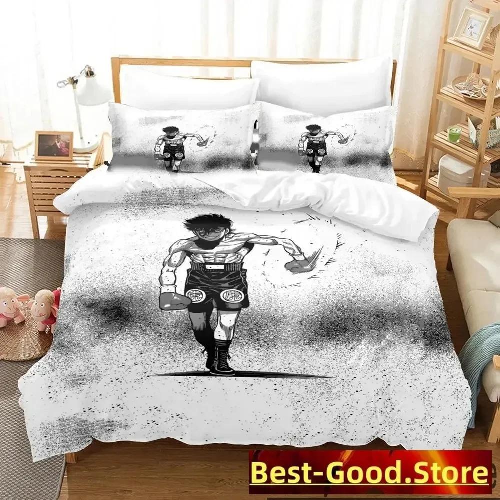 Fighting Spirit Hajime No Ipo Anime Beding Set Print With Pilowcase Bed Soft Duvet Cover Soft Single Double Quen Super King-Sized Dimensionsd