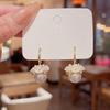 Korean Pearl & Flower Earrings – S925 Silver Needle Versatile Studs | Women's Trendy Light Luxury