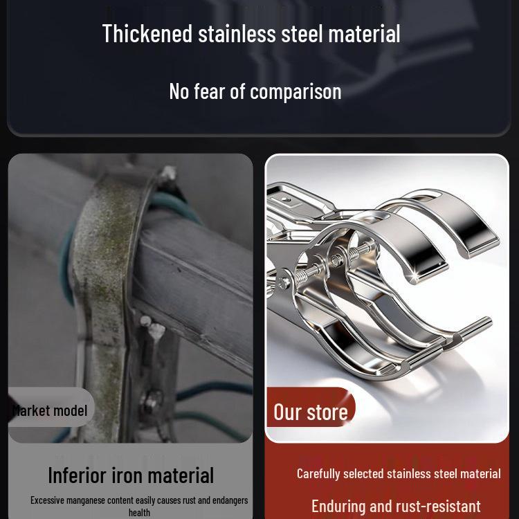 Stainless Steel Windproof Clothes Pins and Hangers Set for Drying and Sunning Quilts