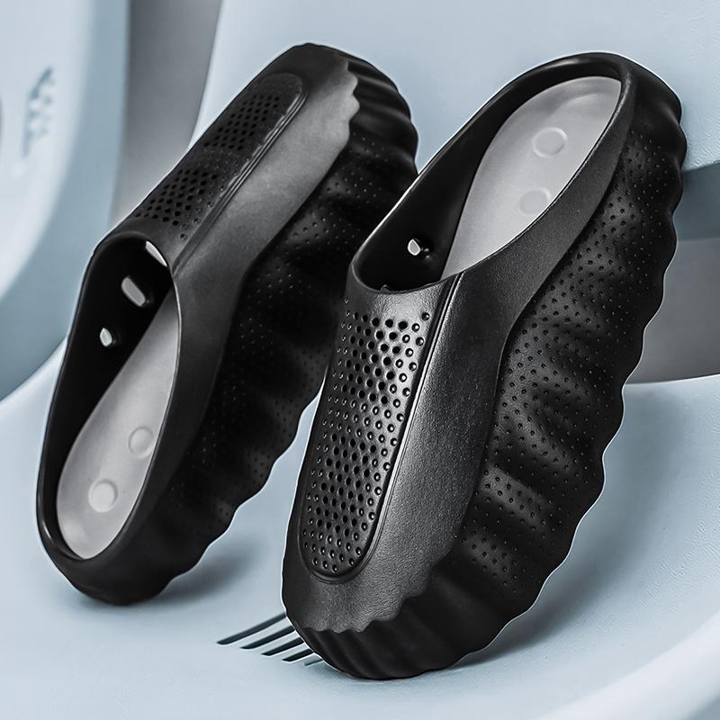 

Summer Men Half Slippers Outdoor Breathable Couple Beach Shoes Platform Lightweight Soft Men Sandals Women Garden Casual Shoes 36