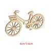 10pcs Wooden Bike Cutout Veneers Slices DIY Crafting Ornament Theme Wedd X3UC