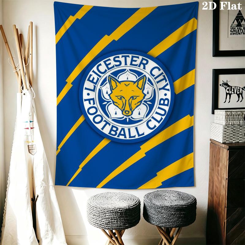 leicester city football club Wall Tapestry Aesthetic Wall Hanging Printed Fabric Blanket Decorative Tapestries for Bedroom Living Room Home Decor