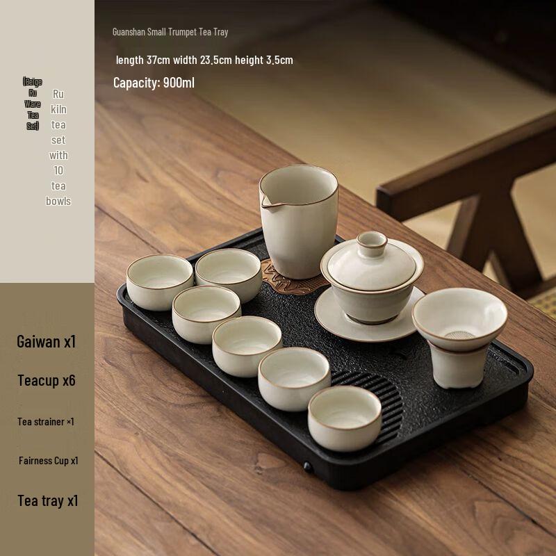 Керамический чайный набор для кунг-фу, обожженный в печи ручной работы