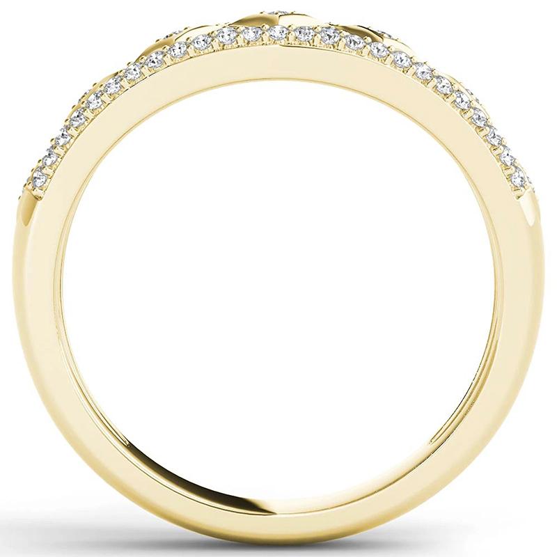 Xiaomi Huitan Hollow Out Design Women Ring Full Bright CZ Luxury Gold Color Party Lady Wedding Accessories Fashion Engagement Jewelry