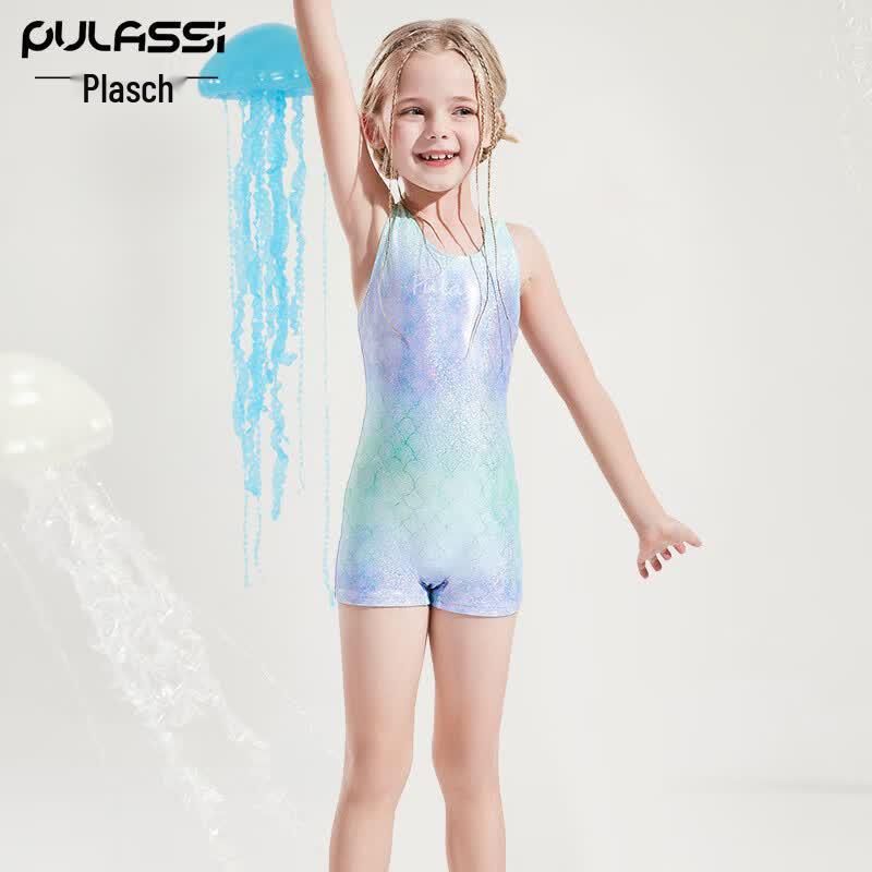 PULASSI Girls' One-Piece Training Swimsuit