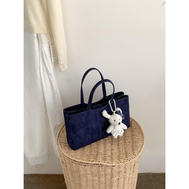 

Новая сумка-тоут осень-зима женская простая замшевая сумка для работы большая вместимость замшевая сумка синий