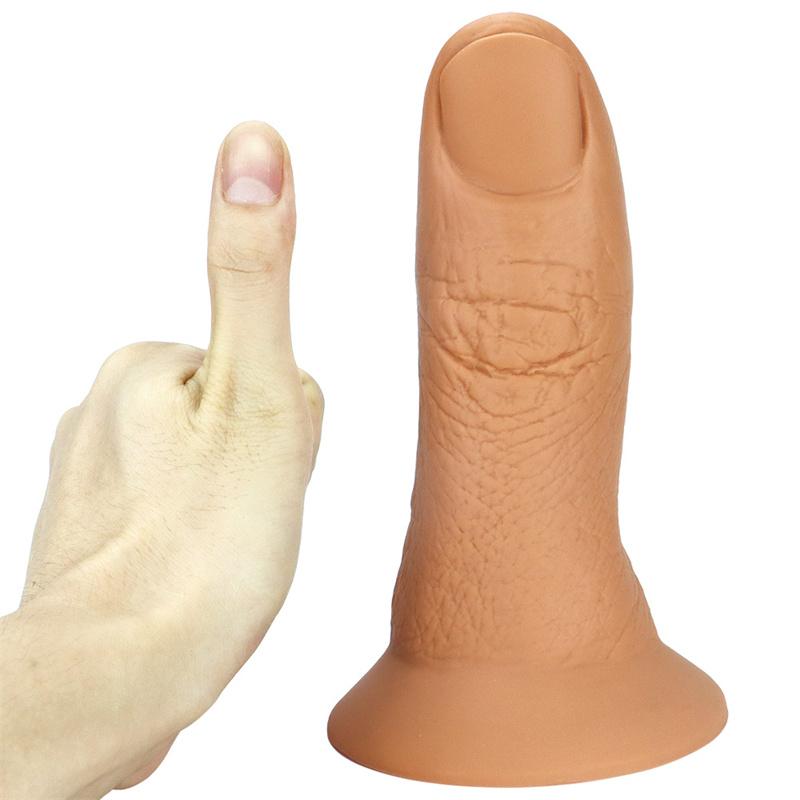 Plug anal moale pentru degete masculine Cinci degete mari din silicon Simulare cu degetul mic Penis Masturbare feminină Stick Dildo mare