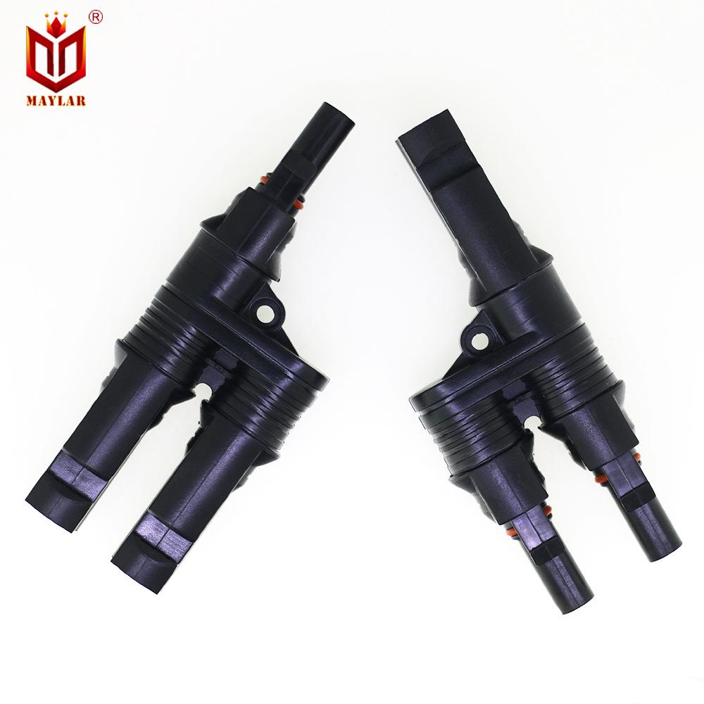 MC4 Solar Connector T-Type IP68 3-Way Waterproof Photovoltaic Connector