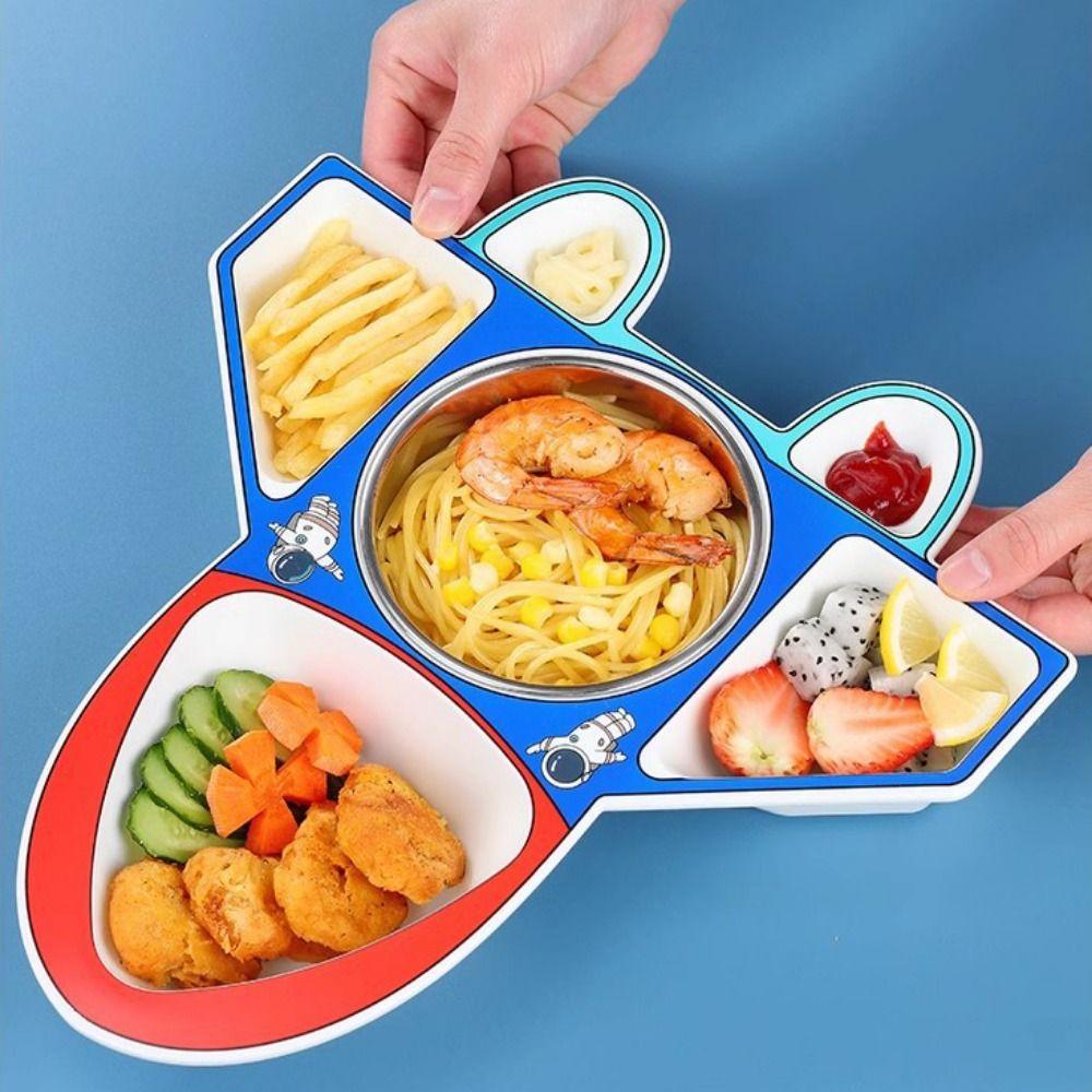 Airplane Children's Tableware Creative Feeding Food Tray Durable Kid's Lunch Plate  Household