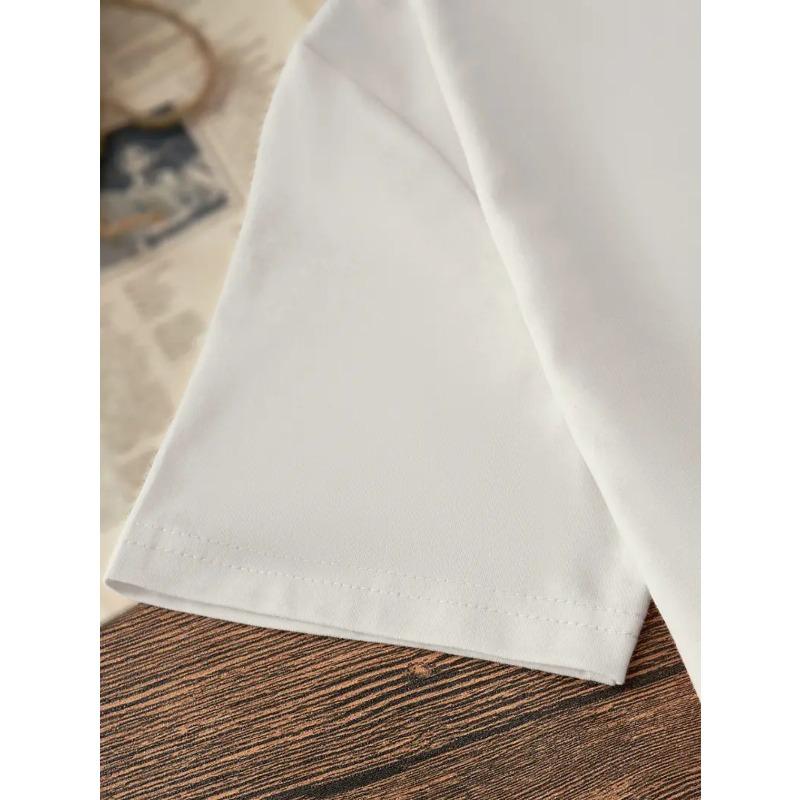 European Size  Plus Size Women's Floral Round Neck Short Sleeve Comfortable Home T-Shirt