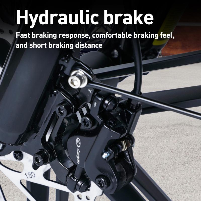 Skládací elektrické kolo PULUMA ebike-FF2.0.48 V 15AH, Dvouprvkové odpružení vidlice, 20*4.0 široké pneumatiky, Dojezd 80 km s asistencí, Městské elektrické kolo pro dojíždění