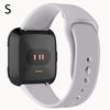 Silicone Watch Band for Fitbit Versa/Versa Lite,Snap Button Replacement Soft Watch Strap