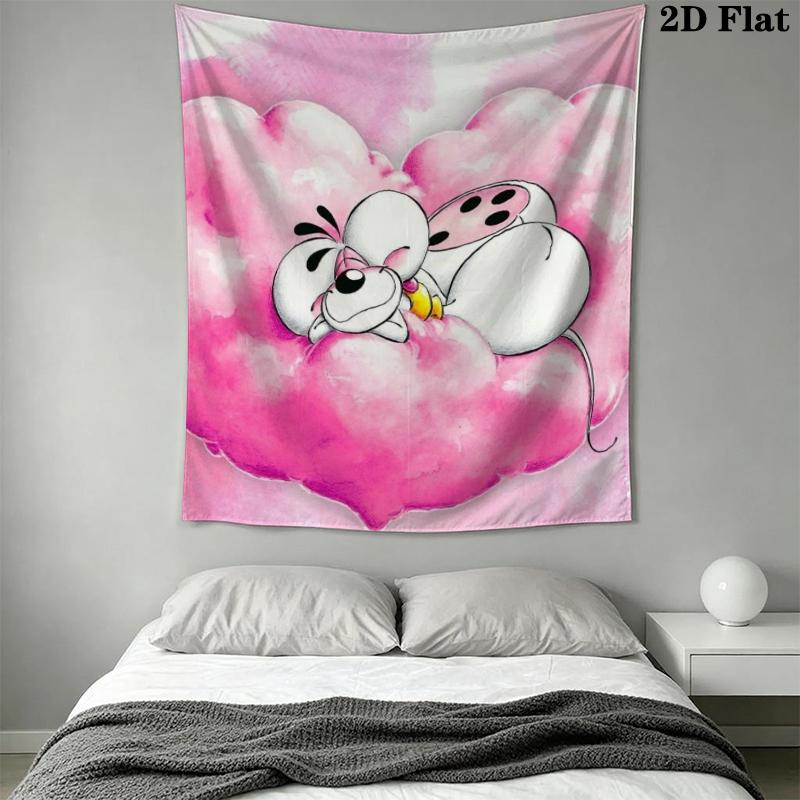 diddl Wall Tapestry Aesthetic Wall Hanging Printed Fabric Blanket Decorative Tapestries for Bedroom Living Room Home Decor