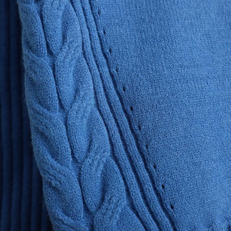 QICED Conjunto de Suéter de Cuello Alto Holgado Estilo Relajado Otoño e Invierno para Mujer, Conjunto de Dos Piezas de Pantalones de Pierna Ancha de Moda y Chic para Mujer