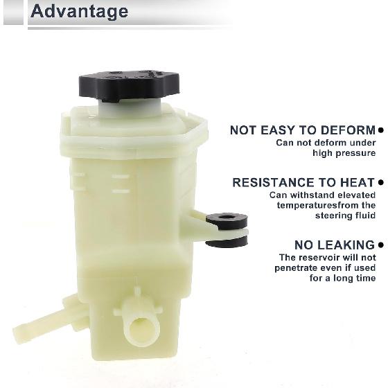 Power Steering Reservoir for Ford Edge 6 Cyl 3.5L DOHC VCT SMPI 2007-2010 7T4Z3E764A Automotive Power Steering Tank 1 Pc