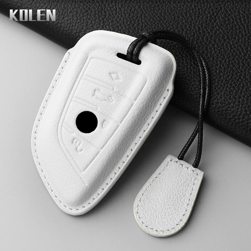 Leather Car Key Case Cover Shell Fob For Bmw F20 G20 G30 X1 X3 X4 X5 G05 X6 X7 G11 F15 F16 G01 G02 F48 Key Protector Accessories