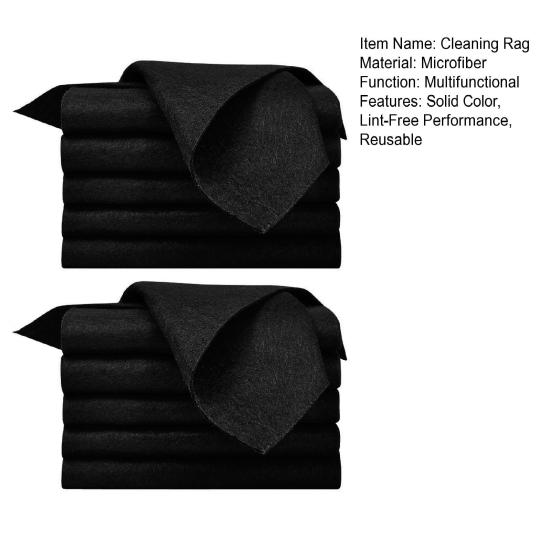 10Pcs Microfiber Cleaning Cloth Thickened Reusable Dishwash Towels Window Glass Cars Absorbent Lint-Free Multipurpose Rags