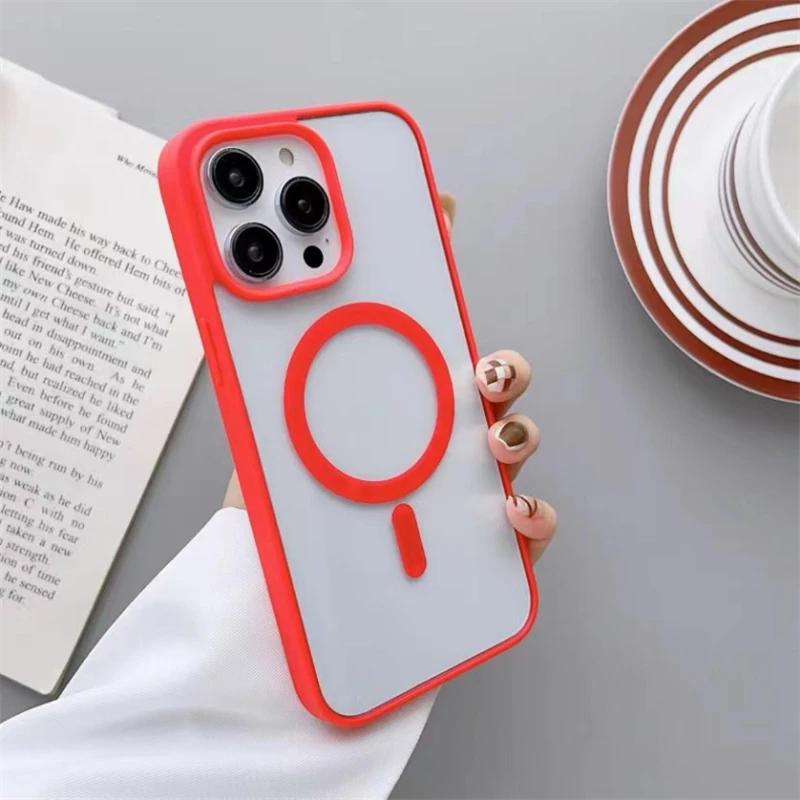 Slim Shockproof Magnetic Case for Magsafe IPhone 16 15 14 13 12 11 Pro Max Plus 16E 16Pro 15Pro Mag Safe Phone Cover Accessories