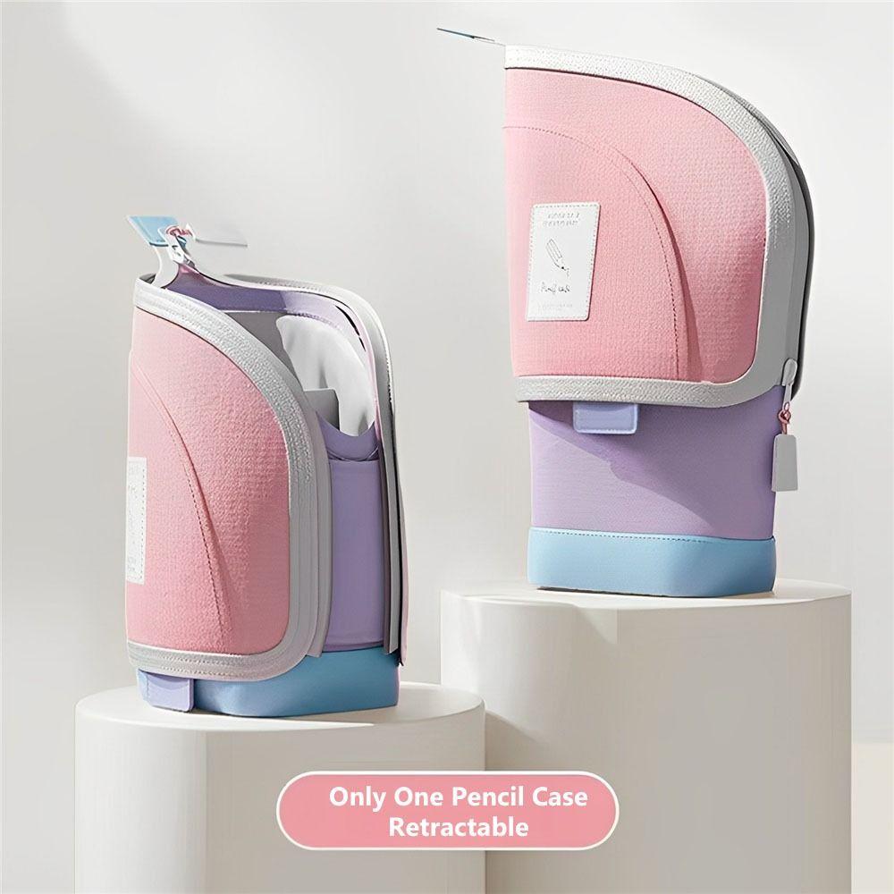 2-in-1 Retractable Pencil Bag Portable Student Pen Holder Stationery Storage Bag  School Supplies