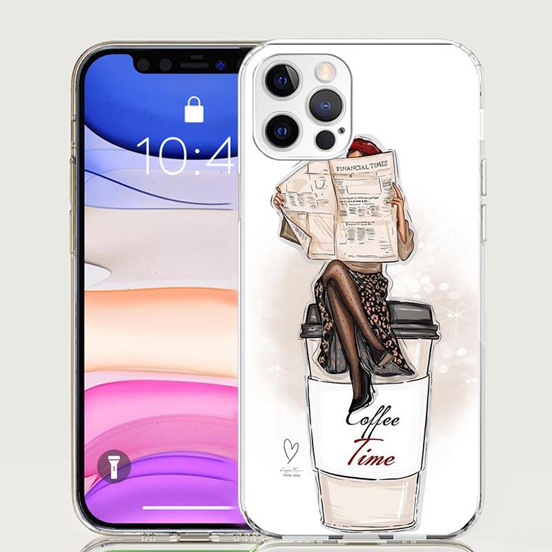 Girl Boss Female Coffee Case Phone Cover for Apple iphone 17 Air 16 15 14 13 Mini 12 11 Pro Max 16E 7 Plus 8 + SE 2020 Trend Fun