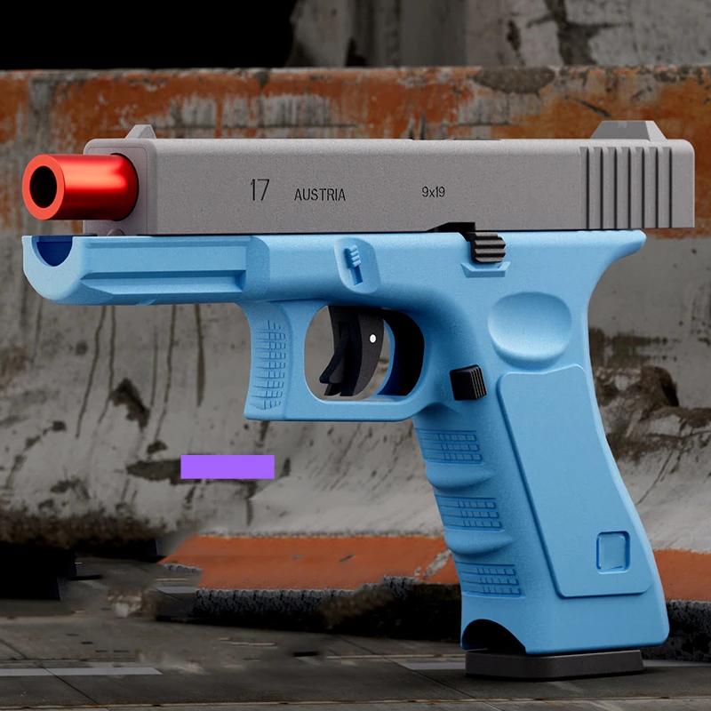 Pistol Gun Soft Bullet Gun With Blowback Single Shot And Shell Ejcetion Capability Blaster Outdoor Sports Shooting Game