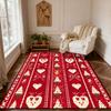 Christmas Style Red Living Room Carpet Christma Tree Decoration Bedroom Fluffy Thickened Rug Indoor Cloakroom Non-slip Floor Mat
