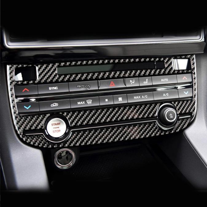 Jaguar F-PACE Carbon Fiber Interior Console & Cup Holder Decorative Sticker