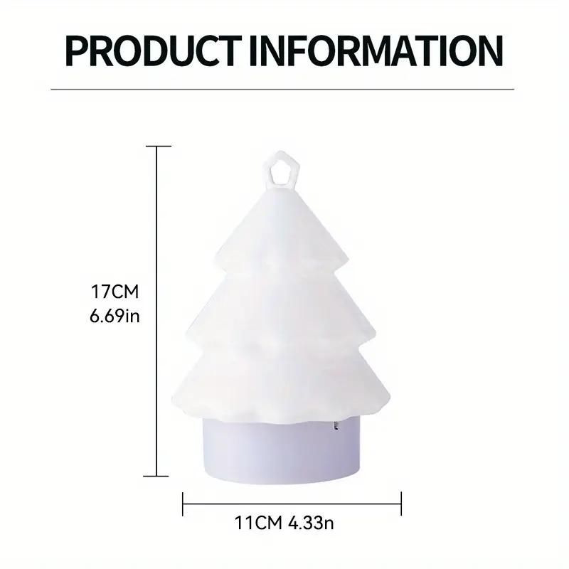 Rechargeable Christmas Tree Night Light w/ RGB String Lights,IP65 Waterproof Portable Lamp for Home Outdoor Decor Xmas Kids'Gift
