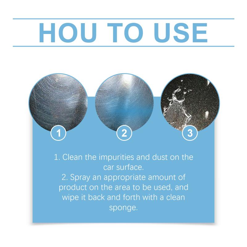 Car Ceramic Detail Spray for Paint Protection Hydrophobic Coating Reduces Dirt Sticks and Maintains Shine for Exterior Surface Cleaning