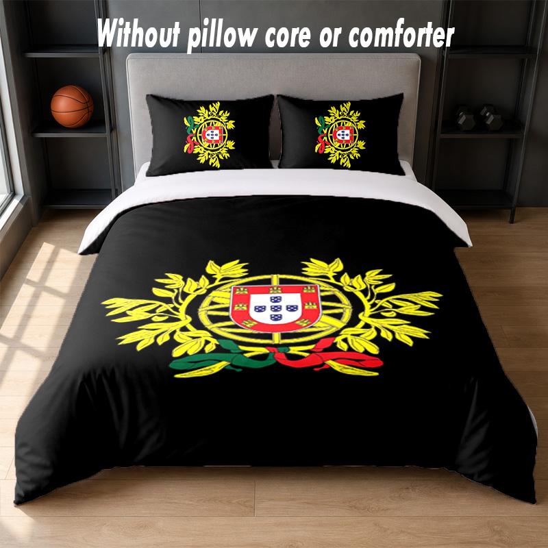 Portugal Design Bed Bedding Set 1 Duvet Cover + 2 Pillowcases Soft Breathable Household Bed Linens