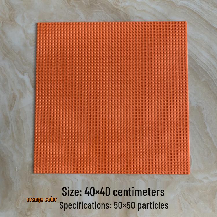 

Велика основа 40x40 см для будівельних блоків, 50x50 штифтів, сумісна для творчого складання та підлоги для настінних сцен 40*40cm помаранчевий