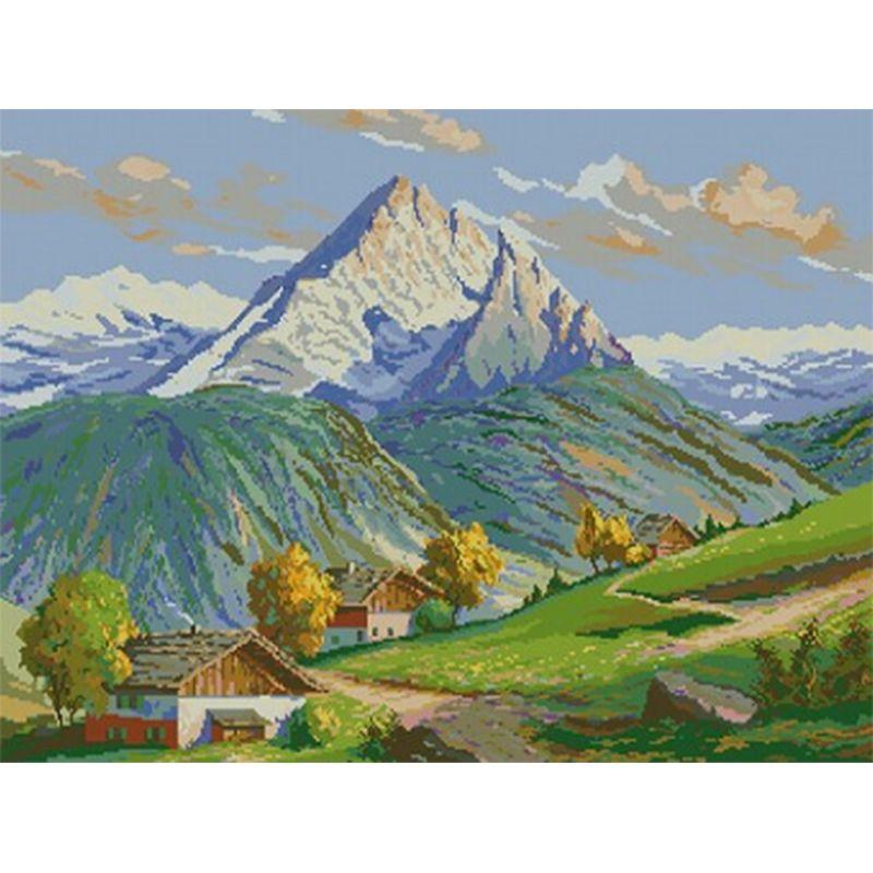 Diamond Embroidery Houses Landscape Mosaic Cross Stitch 5D DIY Diamond Painting Craft Kit Home Decoration 40x50cm
