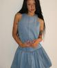 Ronron Pumpkin Sleeveless Denim Dress Light Blue