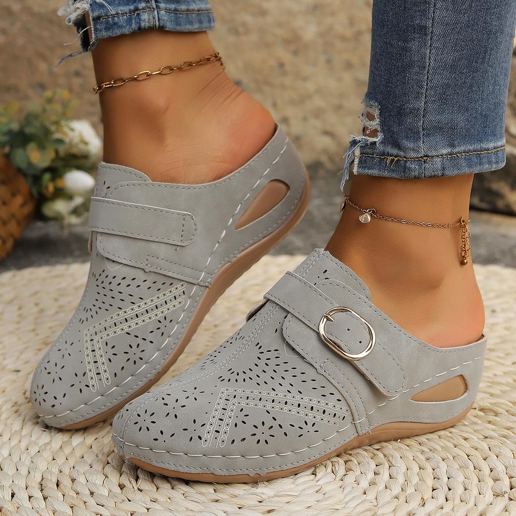 Fashion Women Round Toe Slippers 2024 Spring Summer Fashion Shallow Sandals Comfortable Lightweight Slippers Women Hot Slides Women