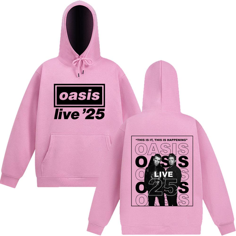 Rock Band O-Oasis Live 25 Tour Hoodies Men Women Clothing Long Sleeves Hooded Sweatshirt Harajuku Thick Aesthetics Pullovers Top