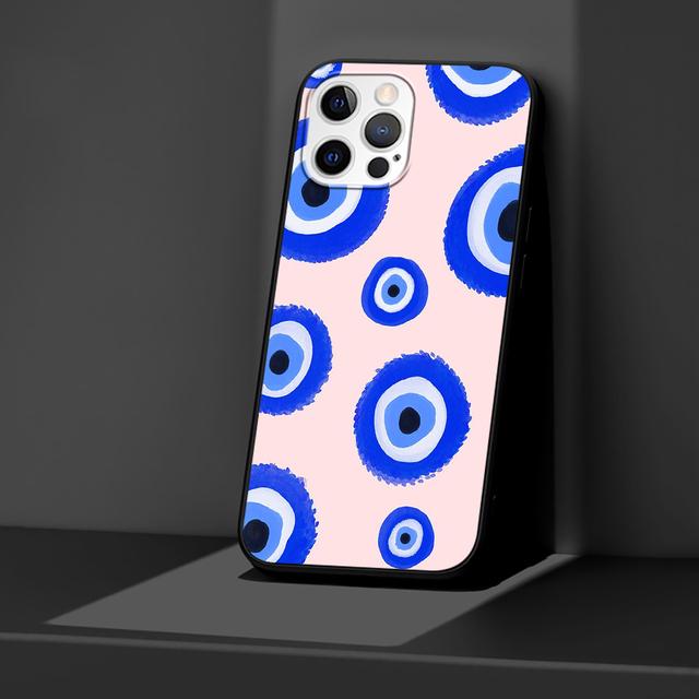 

Чехол Blue Evil Eye для Apple Iphone 14 11 13 12 Pro Max Xr 7 8 + Se 2020 Xs 6 6s Plus 5 5S, черный силиконовый чехол для телефона iPhone 5 5s SE