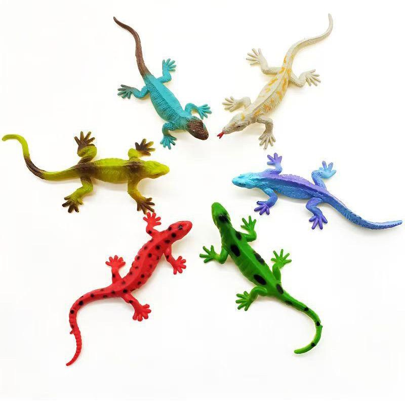 

6Pcs Small Plastic Lizard Toy Sets Simulation Reptile Animals Figures Early Educational Kids Classroom Rewards Prizes Party Supplies 10-12CM