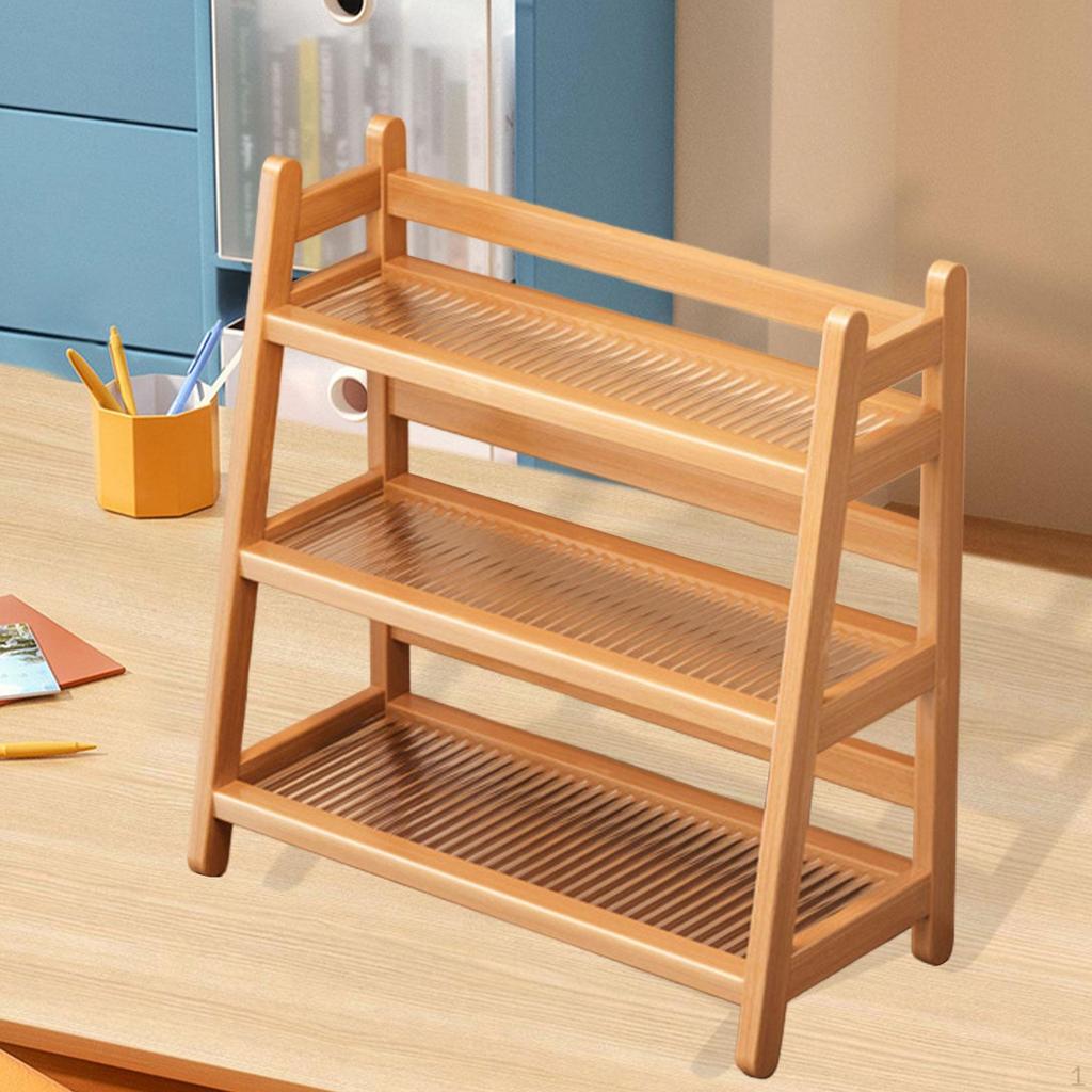 Bamboo Coffee Organizer Stand for Syrup And Mug Display On Kitchen Counter