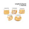 Creative Open Ring Set for Women Wedding Jewelry Trendy Elegant Gold Color Punk Vintage Geometric Adjustable Finger Rings