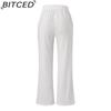 BITCED Damenmode, lässig, einfarbig, bedruckt, Hosen und Caprihosen